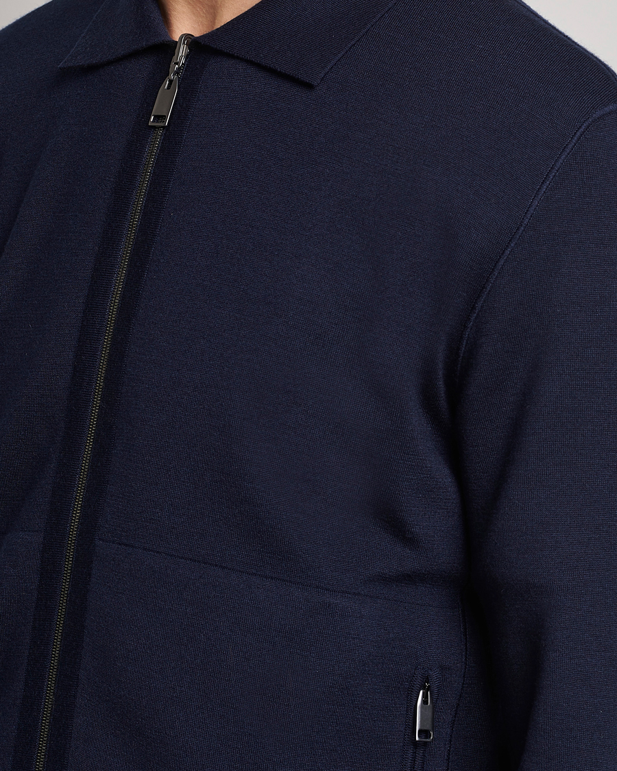 Herre | Trøjer | Brioni | Cashmere/Silk Zip Cardigan Navy