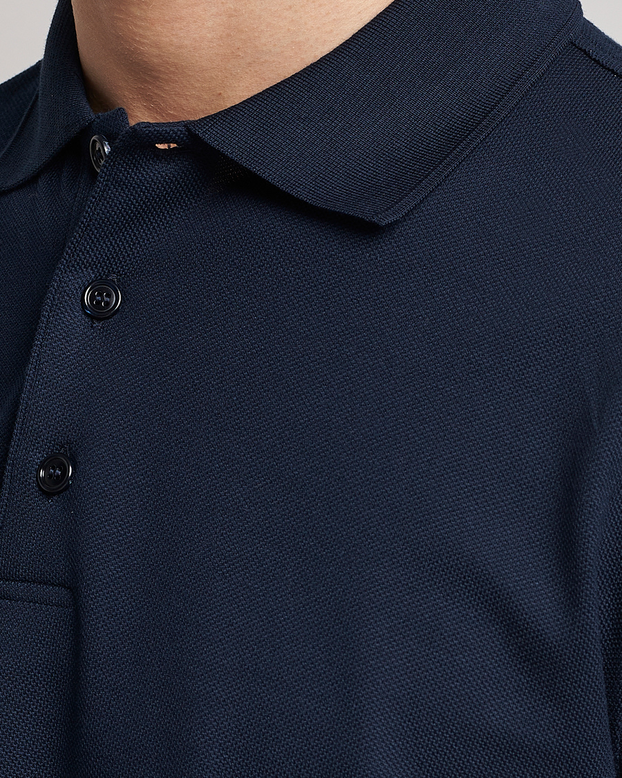 Herre | Polotrøjer | Brioni | Mercerized Cotton Piquet Navy