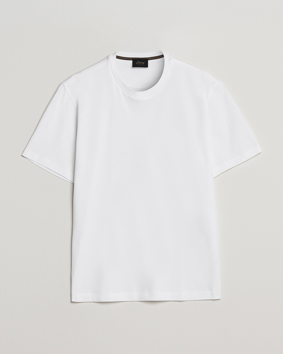 Herre | T-Shirts | Brioni | Short Sleeve Cotton T-Shirt White