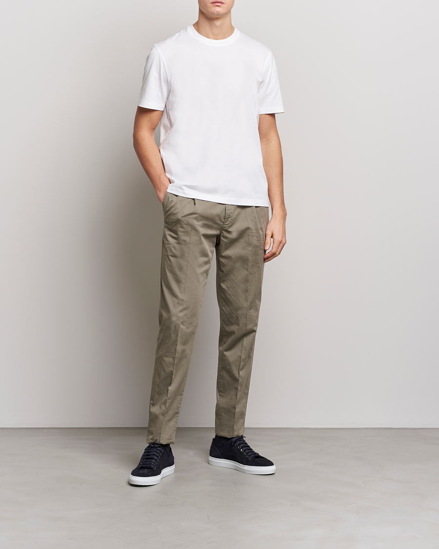 Herre | T-Shirts | Brioni | Short Sleeve Cotton T-Shirt White