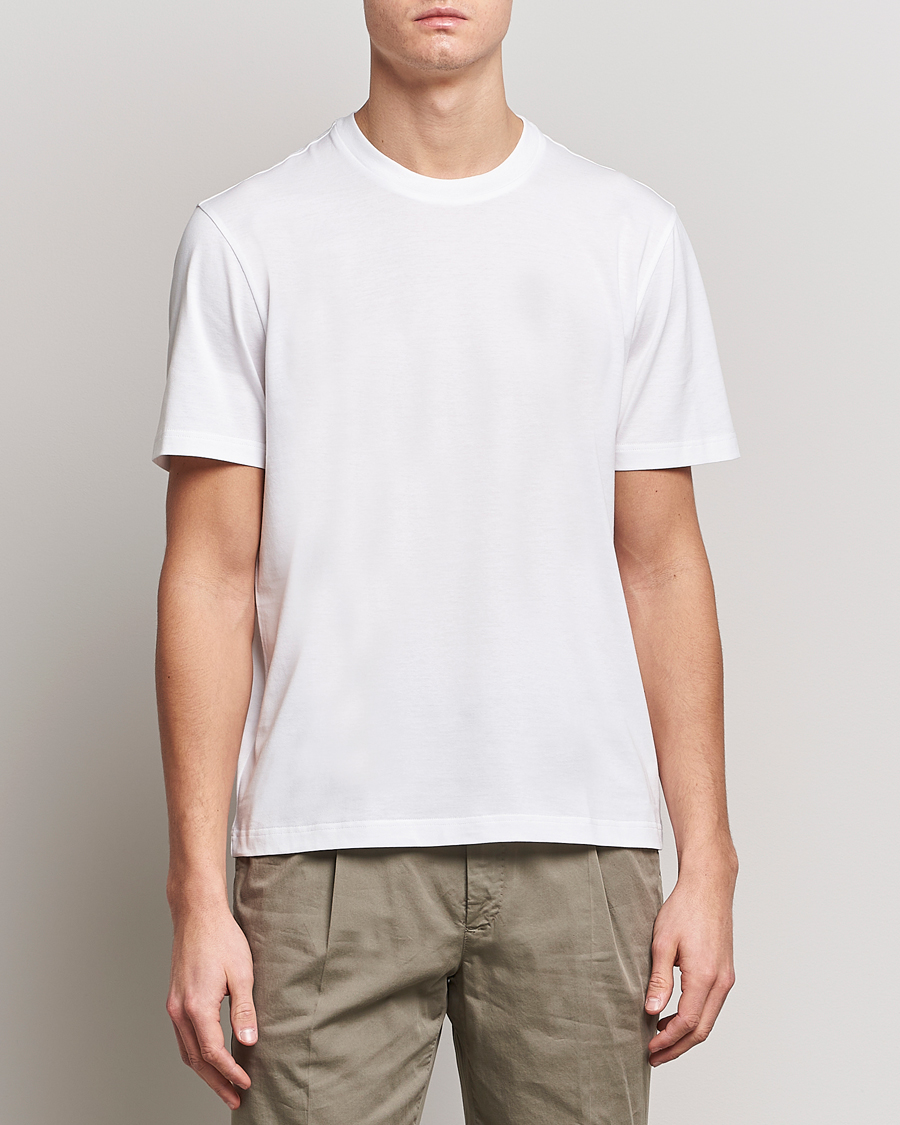 Herre | T-Shirts | Brioni | Short Sleeve Cotton T-Shirt White