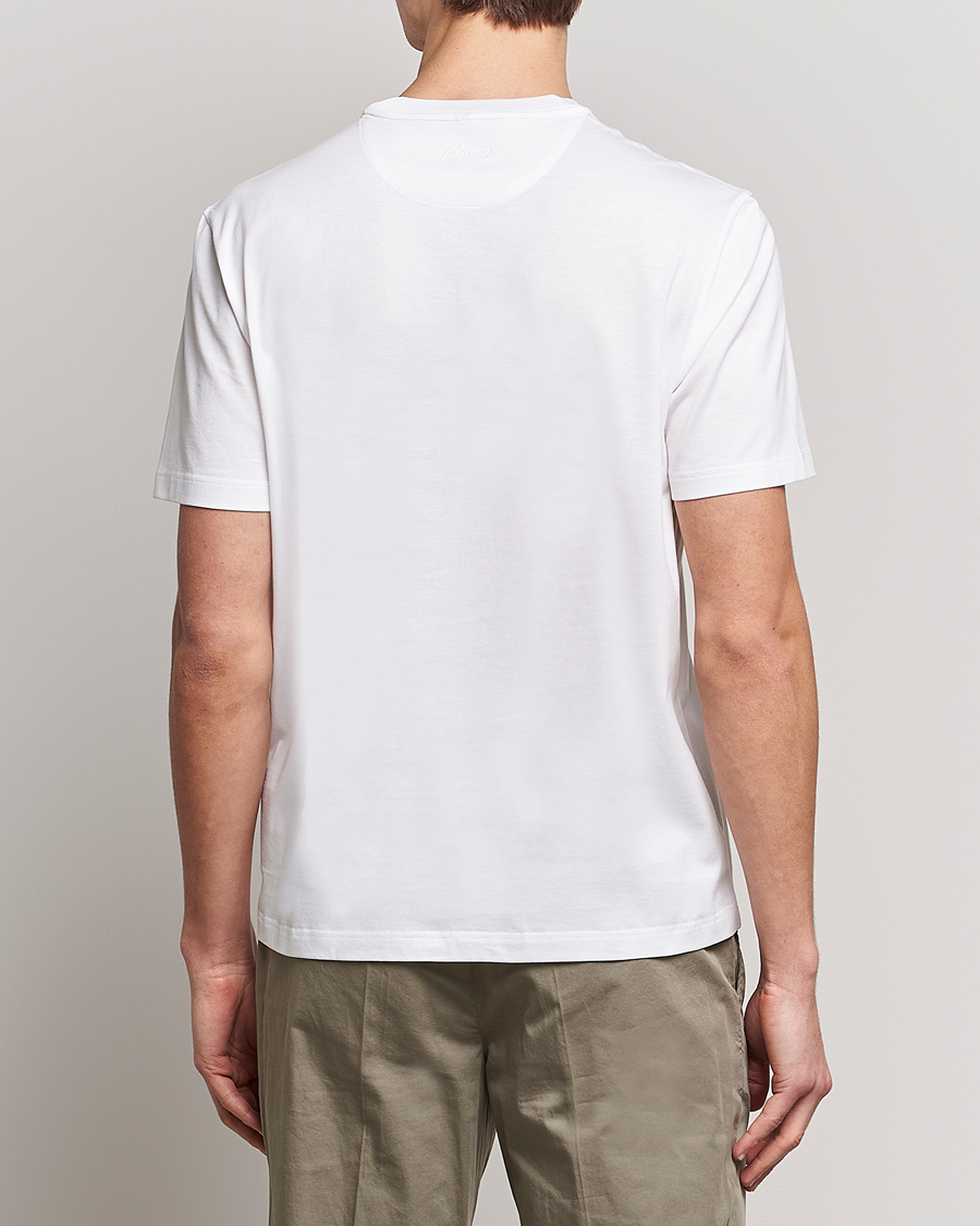Herre | T-Shirts | Brioni | Short Sleeve Cotton T-Shirt White