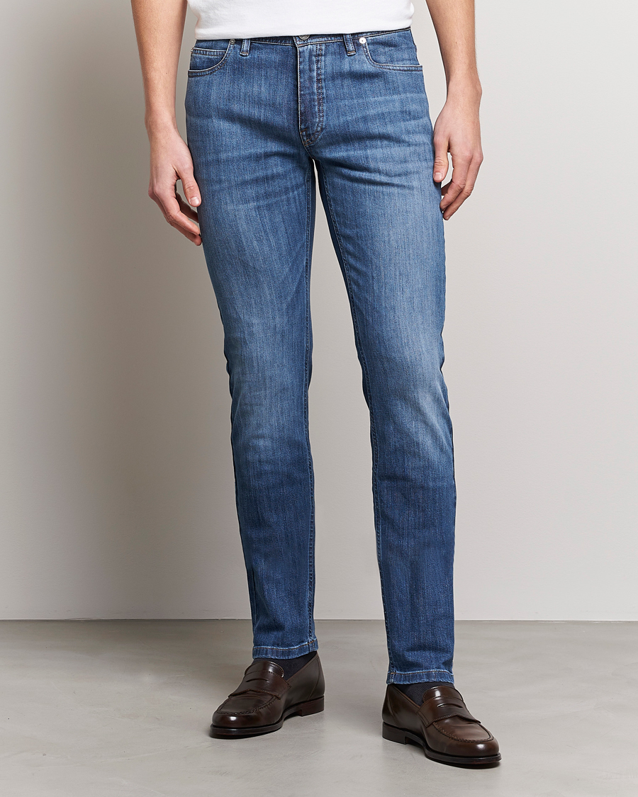 Herre | Slim fit | Brioni | Slim Fit Denim Pants Blue Wash