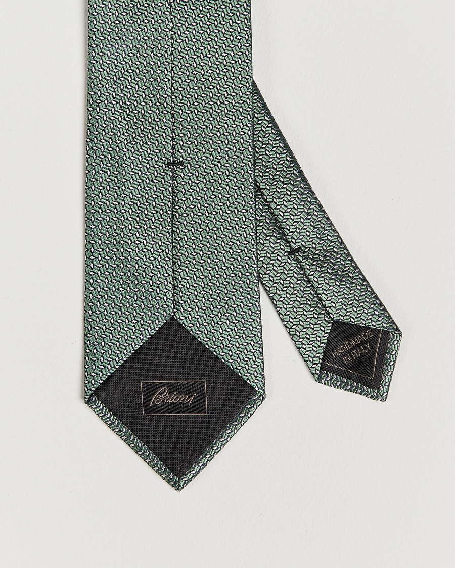 Herre | Brioni Microstructure Silk Tie Light Green | Brioni | Microstructure Silk Tie Light Green
