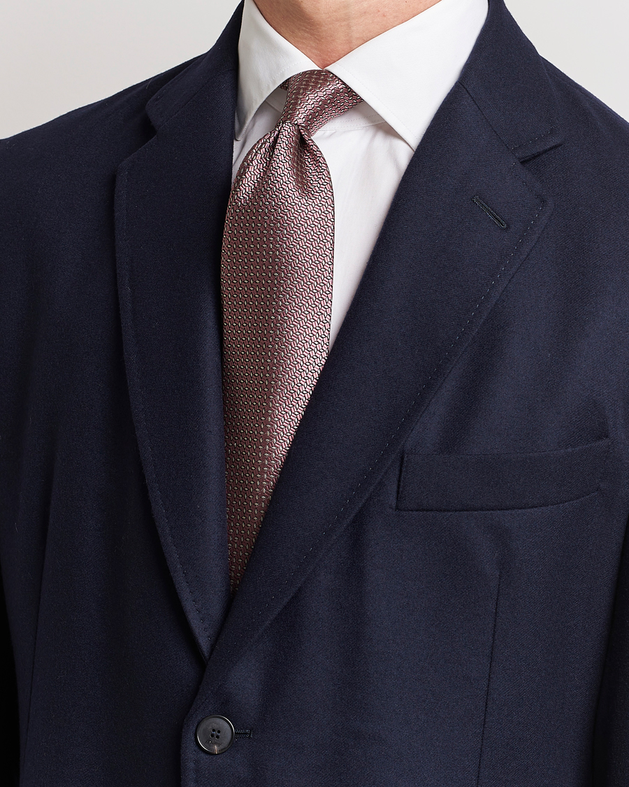 Herre | Brioni Microstructure Silk Tie Rosa | Brioni | Microstructure Silk Tie Rosa
