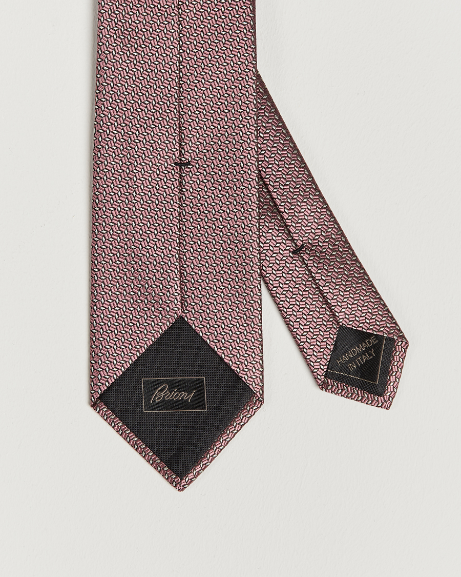 Herre | Brioni Microstructure Silk Tie Rosa | Brioni | Microstructure Silk Tie Rosa