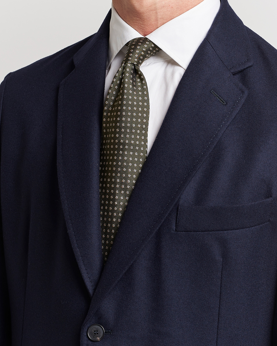 Herre | Brioni Printed Silk Tie Green | Brioni | Printed Silk Tie Green