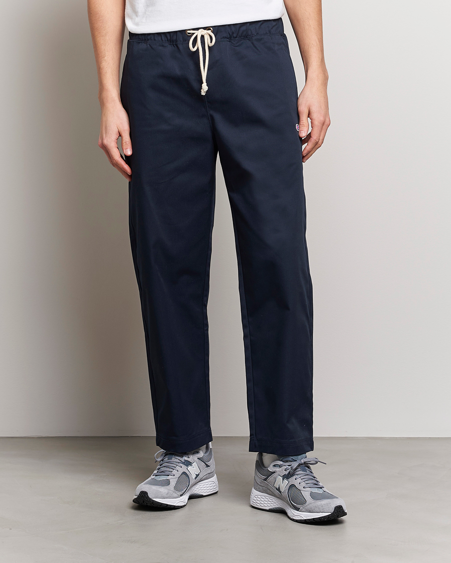 Herre | Bukser | Champion | Straight Fit Twill Drawstring Pants Navy
