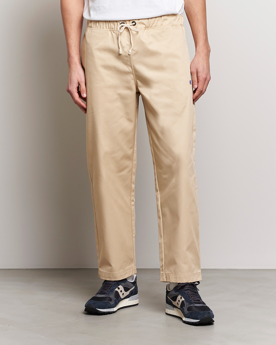 Herre | Champion | Champion | Straight Fit Twill Drawstring Pants Irish Cream