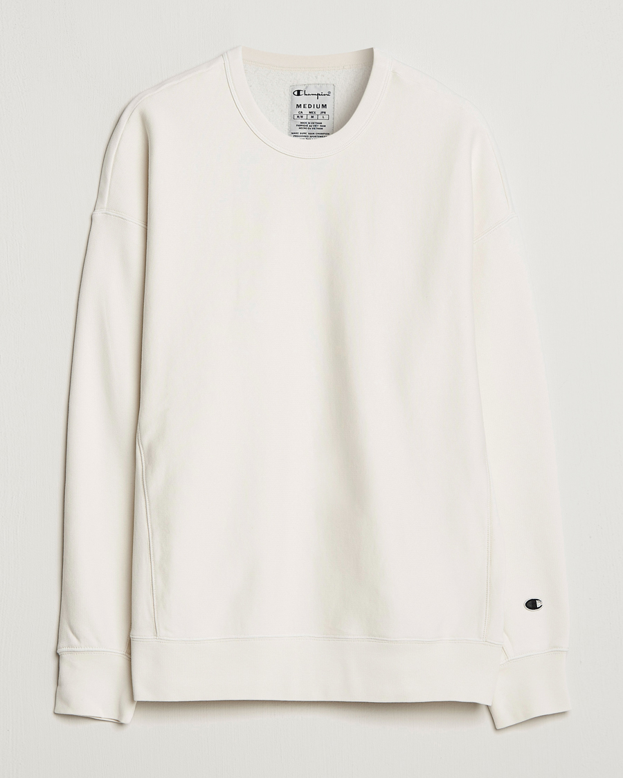 Champion Heritage Garment Dyed Sweatshirt Egret CareOfCarl.dk