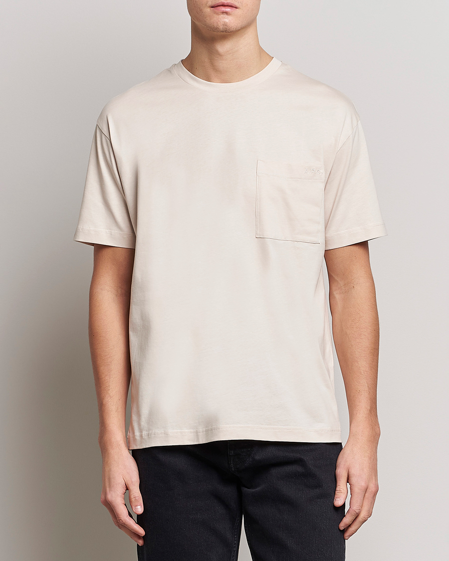 Herre |  | A.P.C. | Short Sleeve Pocket T-Shirt Ecru