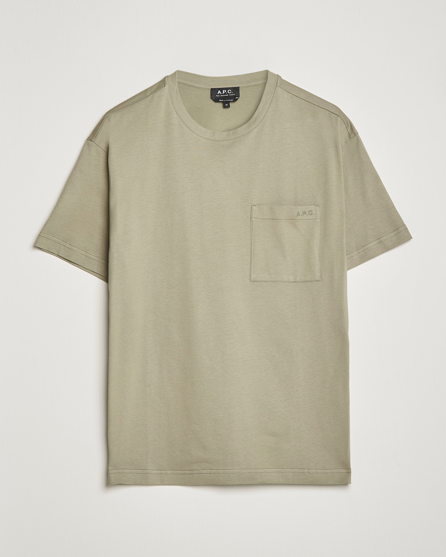 Short Sleeve T-Shirt Light Olive - CareOfCarl.dk