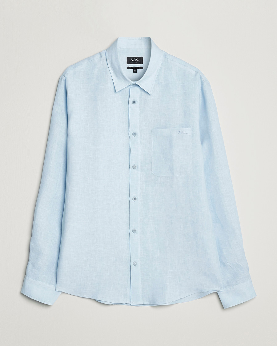 Herre |  | A.P.C. | Cassel Linen Shirt Light Blue