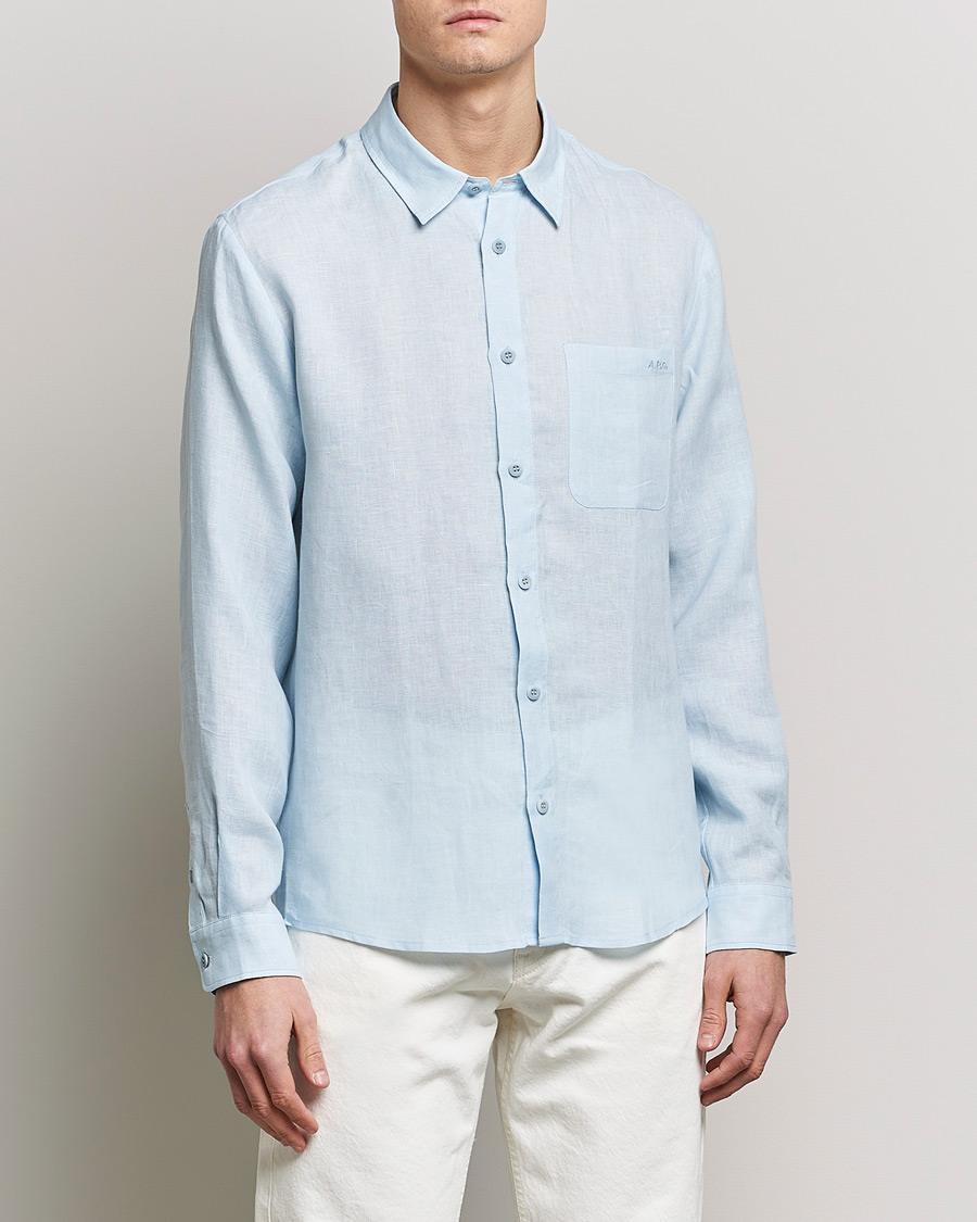 Herre | Afdelinger | A.P.C. | Cassel Linen Shirt Light Blue