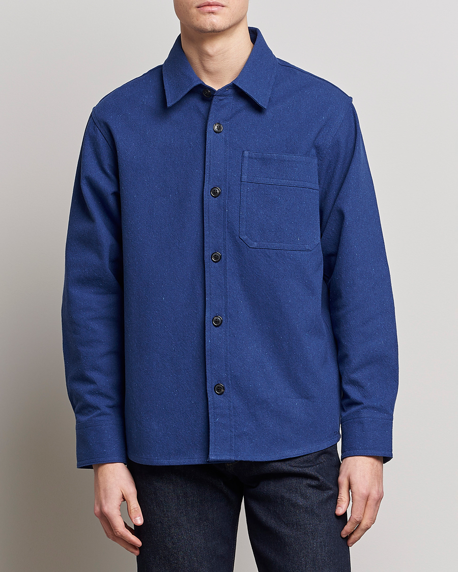 Herre | Skjorter | A.P.C. | Basile Cotton Shirt Jacket Navy