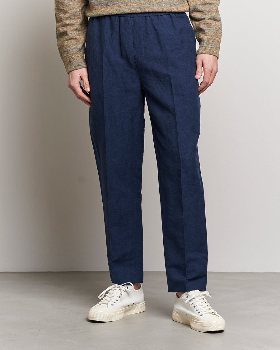 Herre | The linen lifestyle | A.P.C. | Linen Trousers Navy