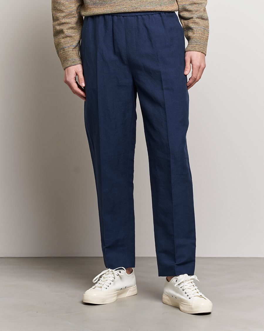 Herre | Bukser | A.P.C. | Linen Trousers Navy