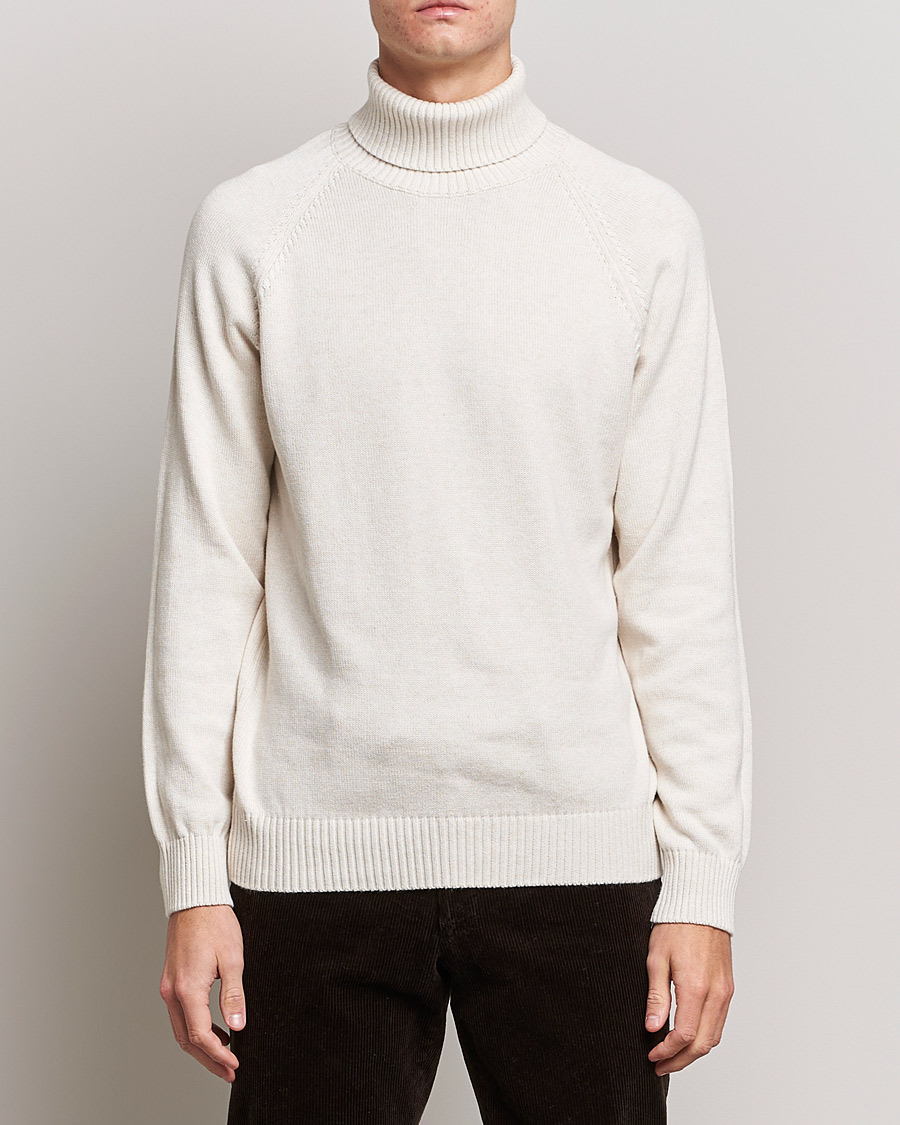 Herre | Trøjer | Oscar Jacobson | Connery Cotton Rollneck Off White