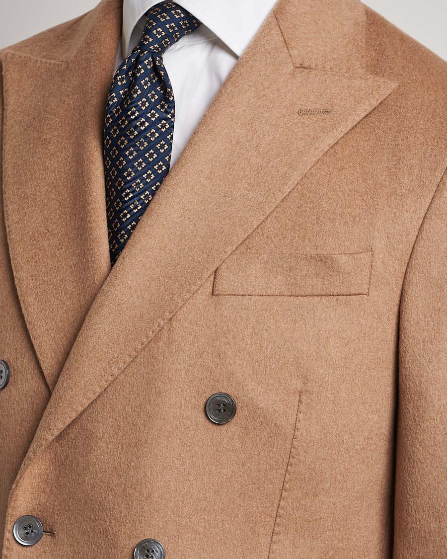 Herre | Blazere & jakker | Oscar Jacobson | Farries Baby Camelhair DB Blazer Light Camel