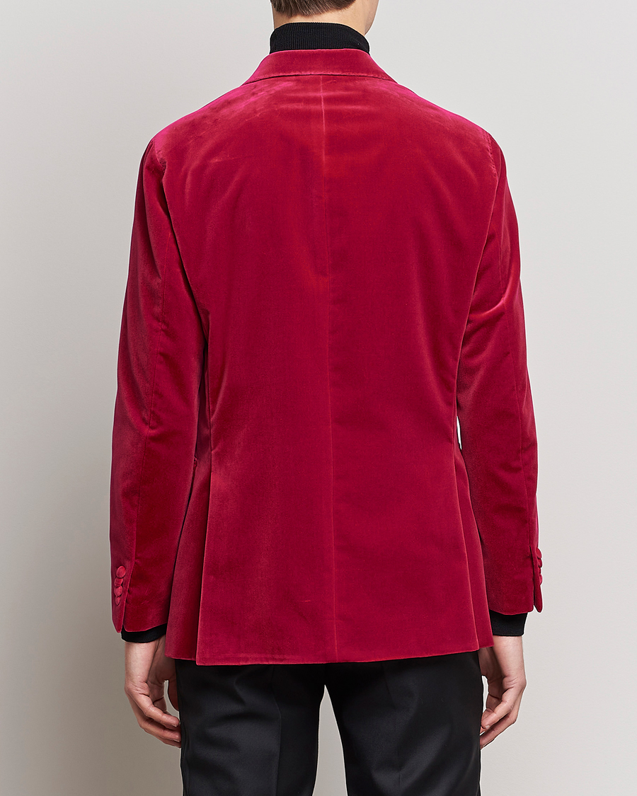 Herre | Blazere & jakker | Oscar Jacobson | Farris Double Breasted Velvet Blazer Pink Berries
