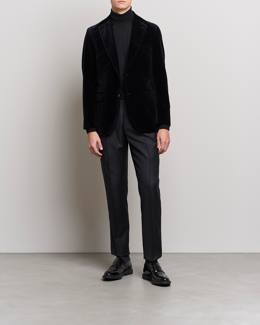 Herre | Blazere & jakker | Oscar Jacobson | Fogerty Velvet Blazer Black
