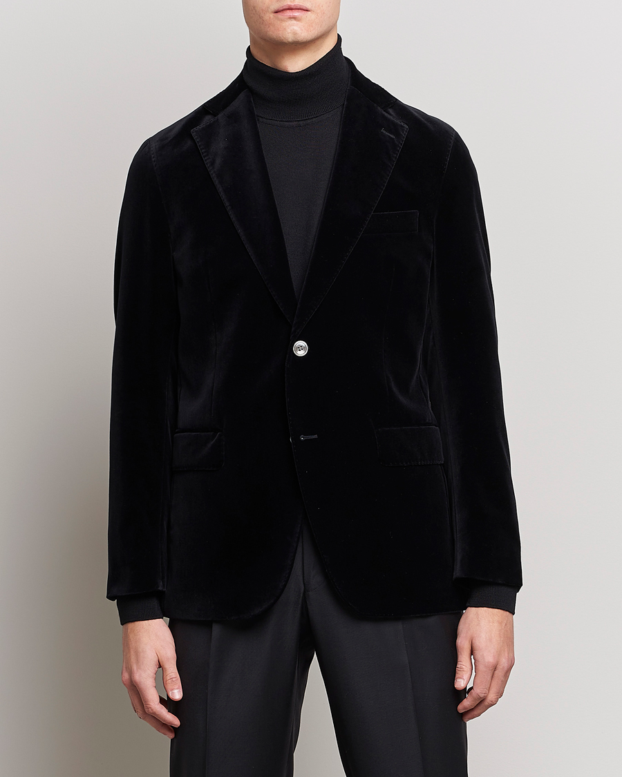 Herre | Blazere & jakker | Oscar Jacobson | Fogerty Velvet Blazer Black