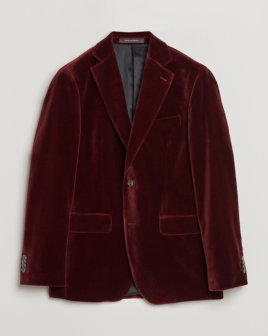 Herre | Blazere & jakker | Oscar Jacobson | Fogerty Velvet Blazer Wine