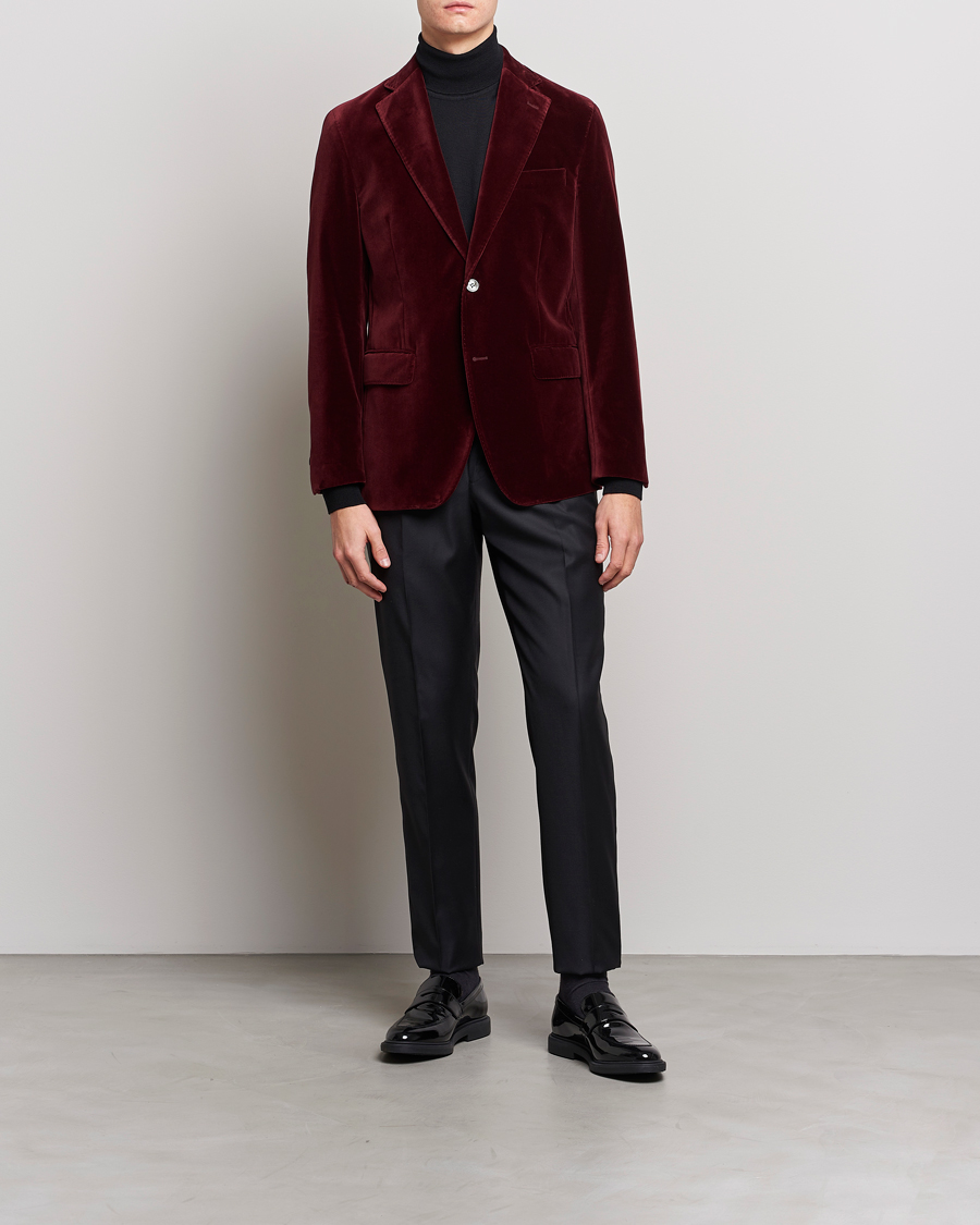 Herre | Blazere & jakker | Oscar Jacobson | Fogerty Velvet Blazer Wine