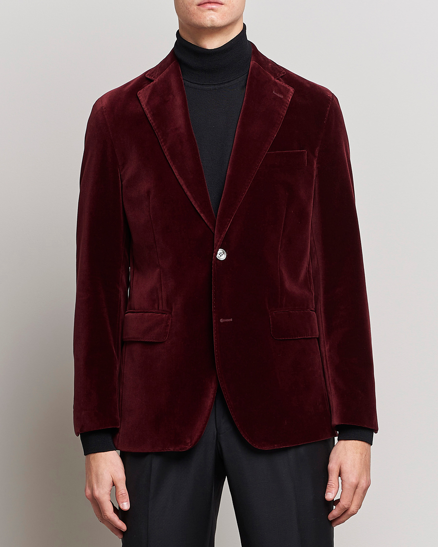 Herre | Blazere & jakker | Oscar Jacobson | Fogerty Velvet Blazer Wine