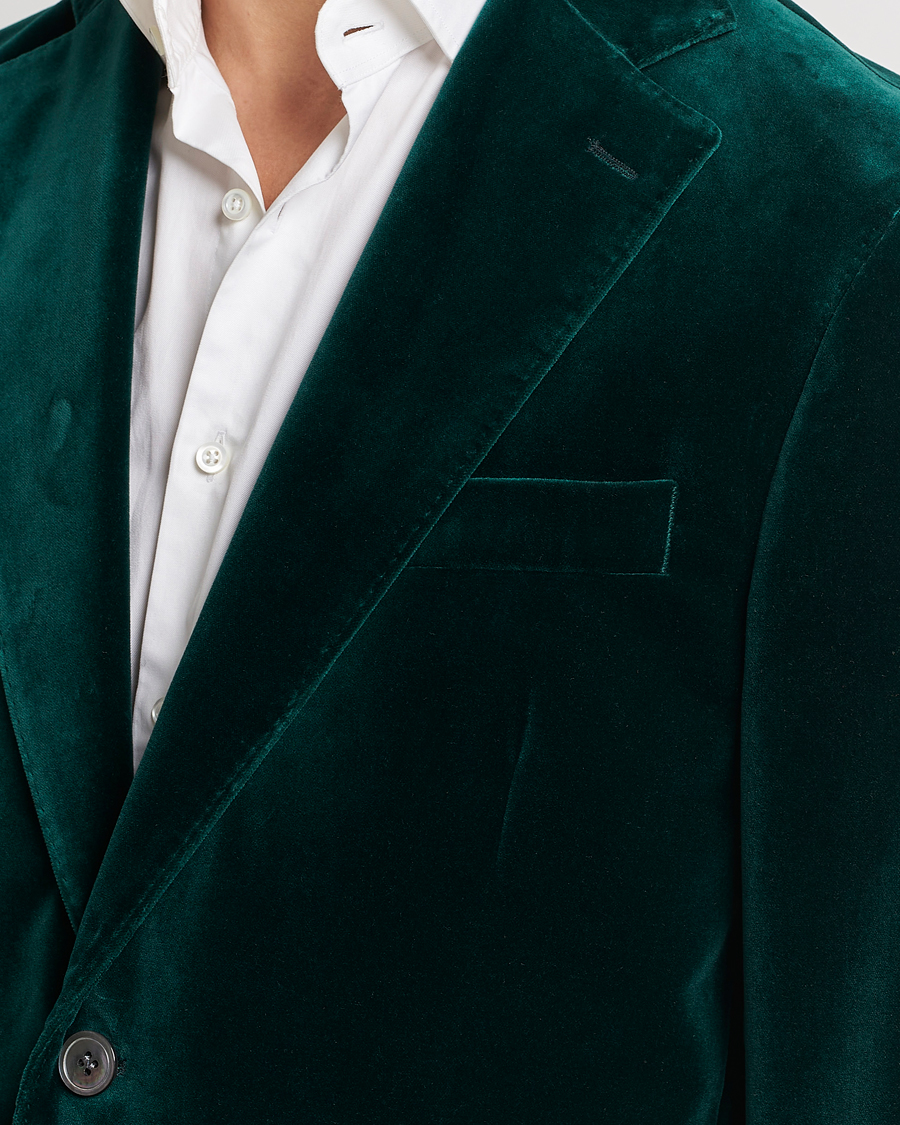 Herre | Blazere & jakker | Oscar Jacobson | Fogerty Velvet Blazer Green