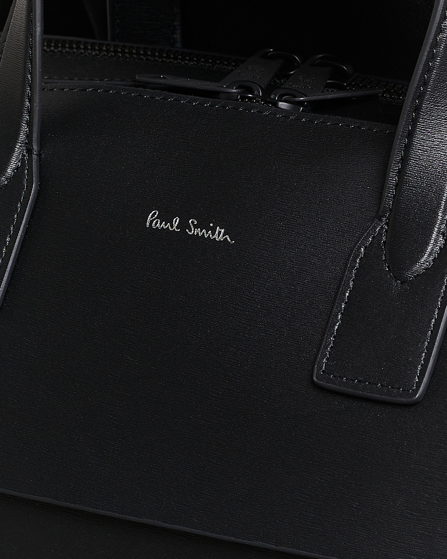 Herre | Paul Smith Leather Double Zip Shoulder Bag Black | Paul Smith | Leather Double Zip Shoulder Bag Black