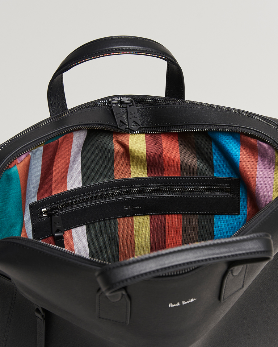 Herre | Paul Smith Leather Double Zip Shoulder Bag Black | Paul Smith | Leather Double Zip Shoulder Bag Black