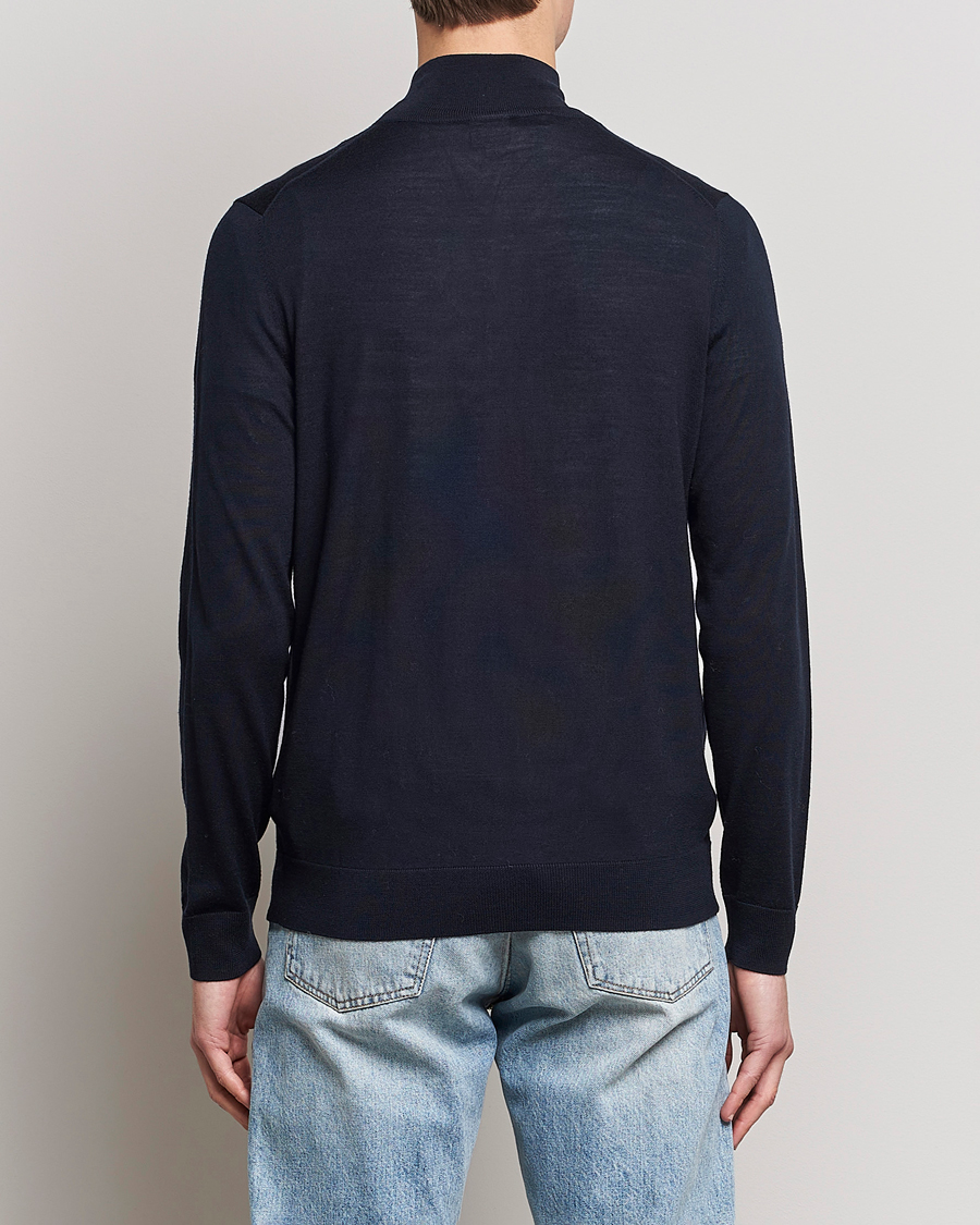 Herre | Trøjer | Paul Smith | Full Zip Stripe Wool Cardigan Navy