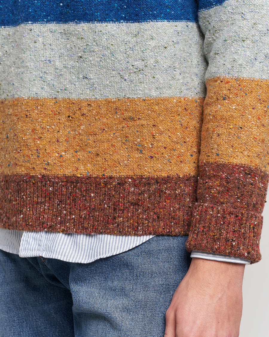 Herre | Trøjer | Paul Smith | Heavy Knitted Stripe Sweater Blue