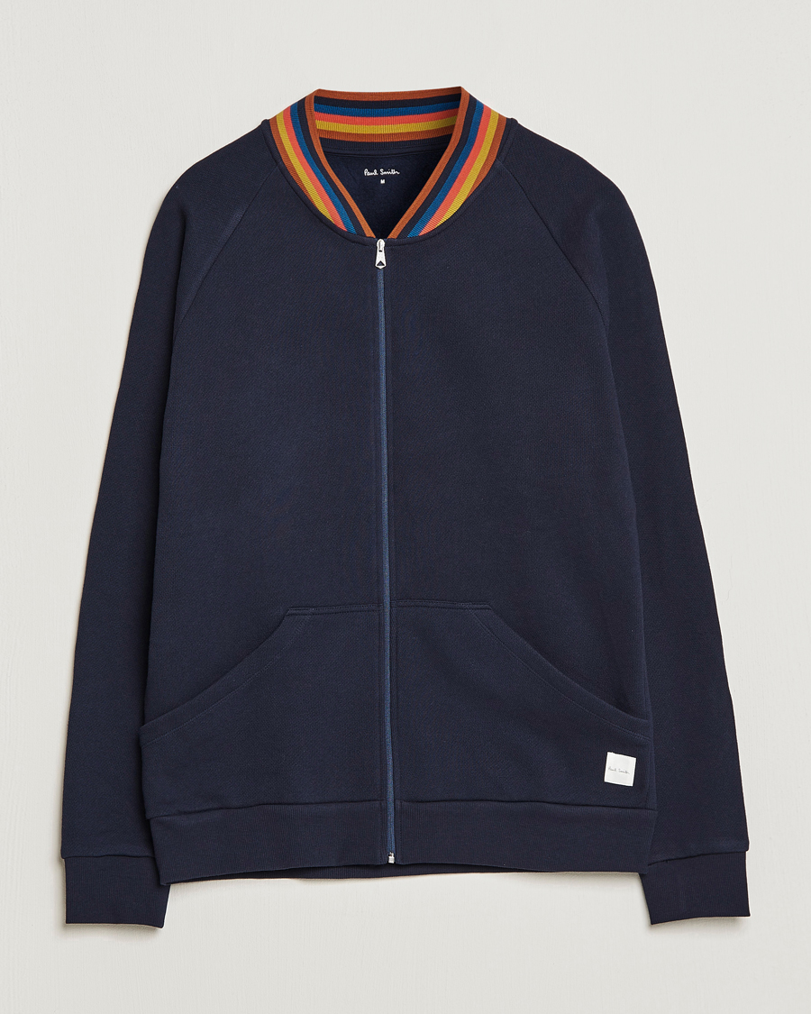 Herre | Paul Smith Bright Stripe Sweat Full Zip Navy | Paul Smith | Bright Stripe Sweat Full Zip Navy