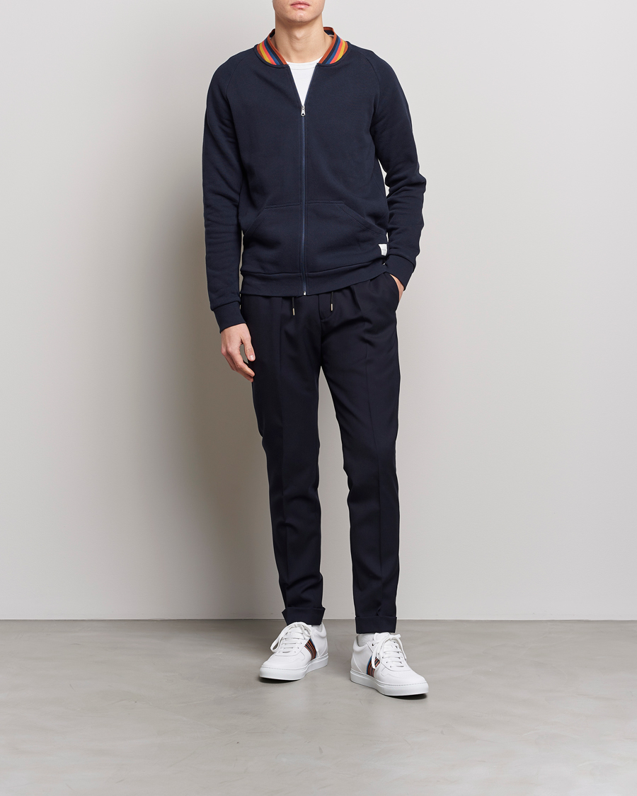 Herre | Paul Smith Bright Stripe Sweat Full Zip Navy | Paul Smith | Bright Stripe Sweat Full Zip Navy