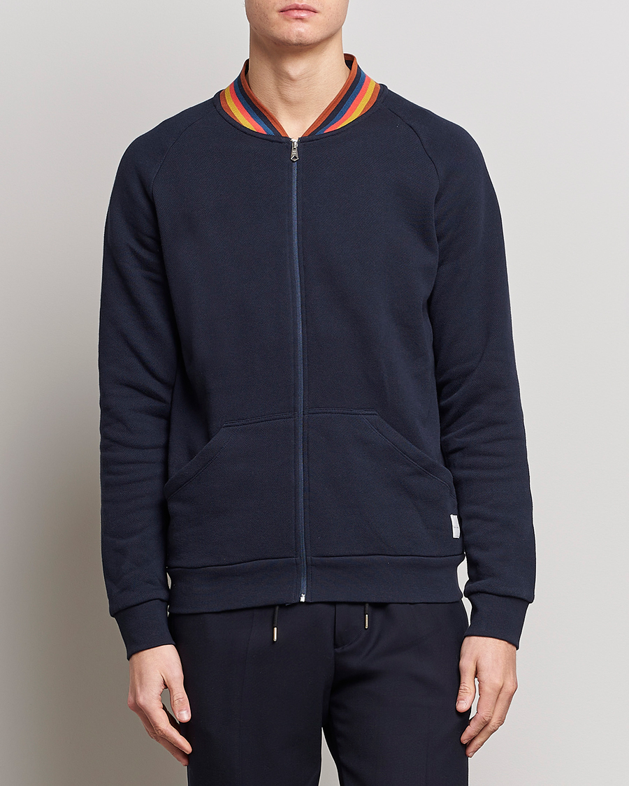 Herre | Paul Smith Bright Stripe Sweat Full Zip Navy | Paul Smith | Bright Stripe Sweat Full Zip Navy