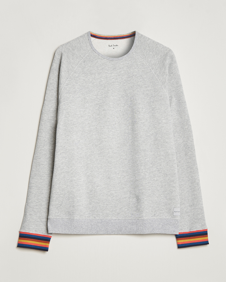 Herre | Paul Smith Bright Stripe Sweatshirt Grey | Paul Smith | Bright Stripe Sweatshirt Grey