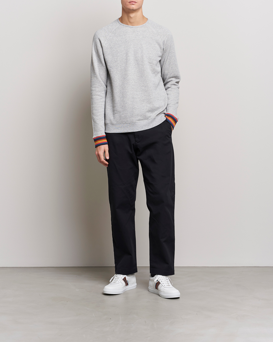 Herre | Paul Smith Bright Stripe Sweatshirt Grey | Paul Smith | Bright Stripe Sweatshirt Grey