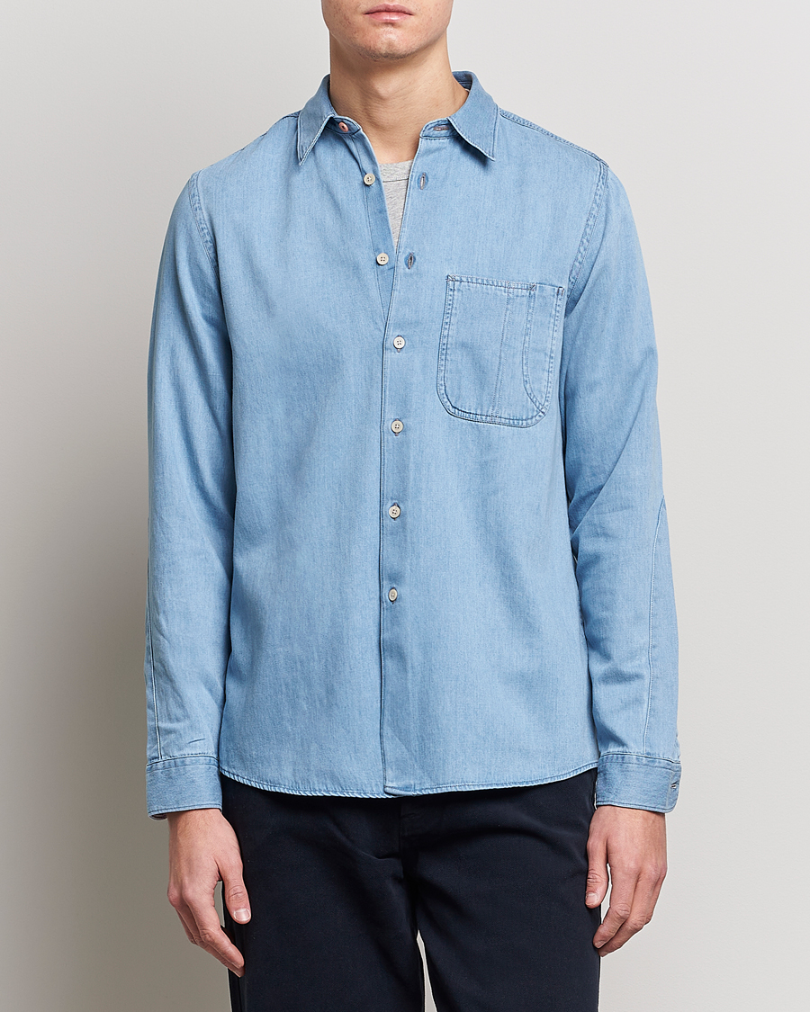 Herre | Tøj | PS Paul Smith | Regular Fit Denim Shirt Light Blue