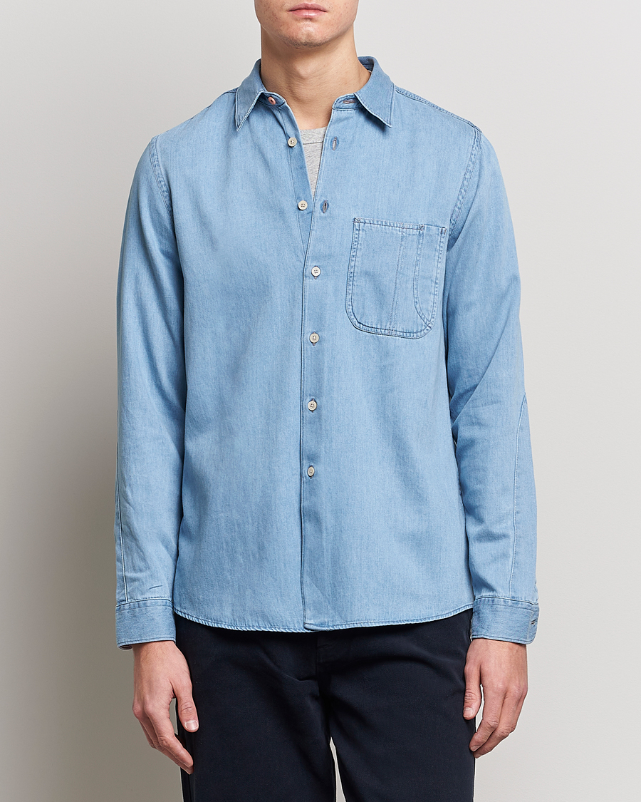 Herre | Skjorter | PS Paul Smith | Regular Fit Denim Shirt Light Blue