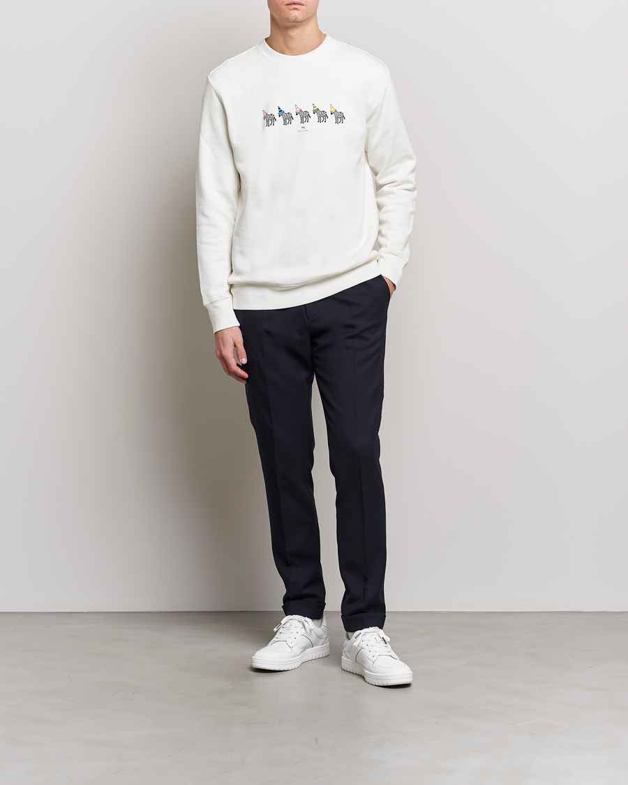 Herre | Trøjer | PS Paul Smith | Zebra Organic Cotton Sweatshirt Ecru