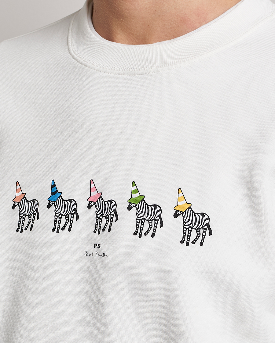 Herre | Trøjer | PS Paul Smith | Zebra Organic Cotton Sweatshirt Ecru