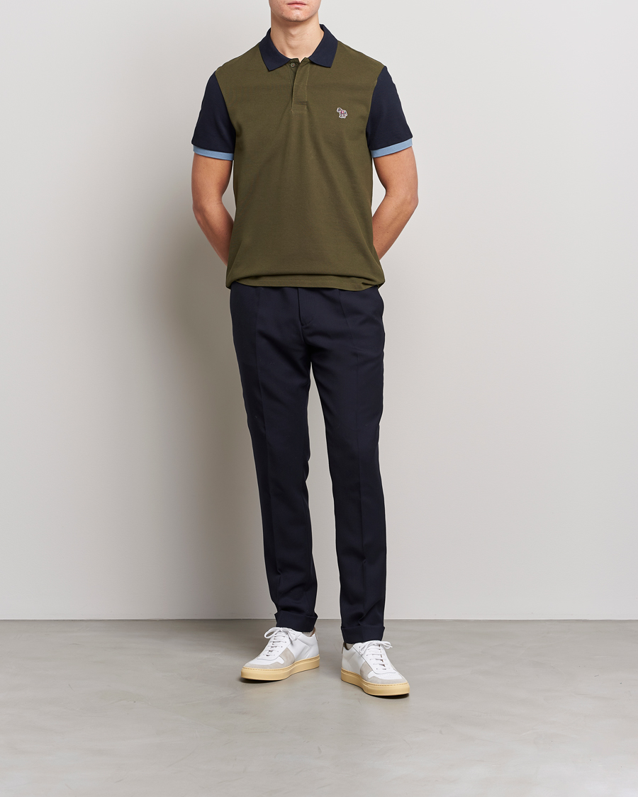 Herre | Polotrøjer | PS Paul Smith | Organic Cotton Pique Green/Navy