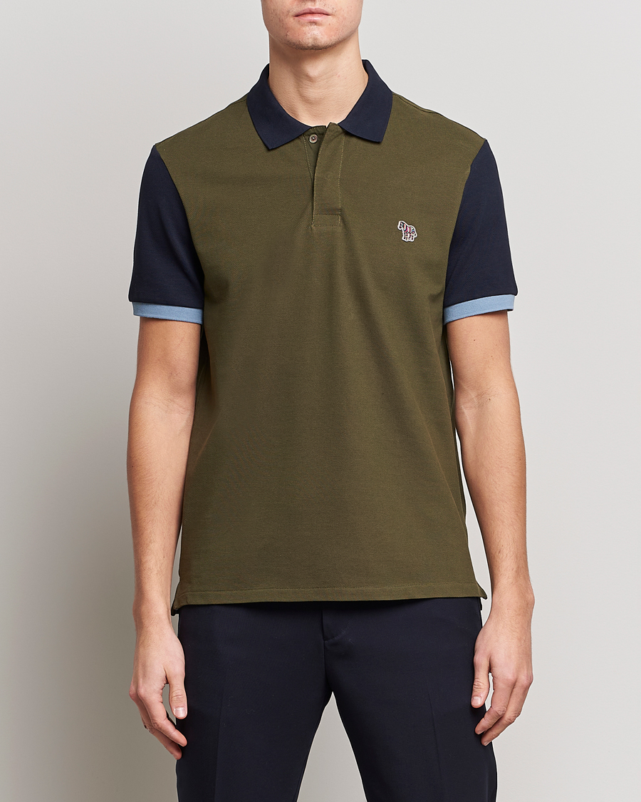 Herre | Polotrøjer | PS Paul Smith | Organic Cotton Pique Green/Navy