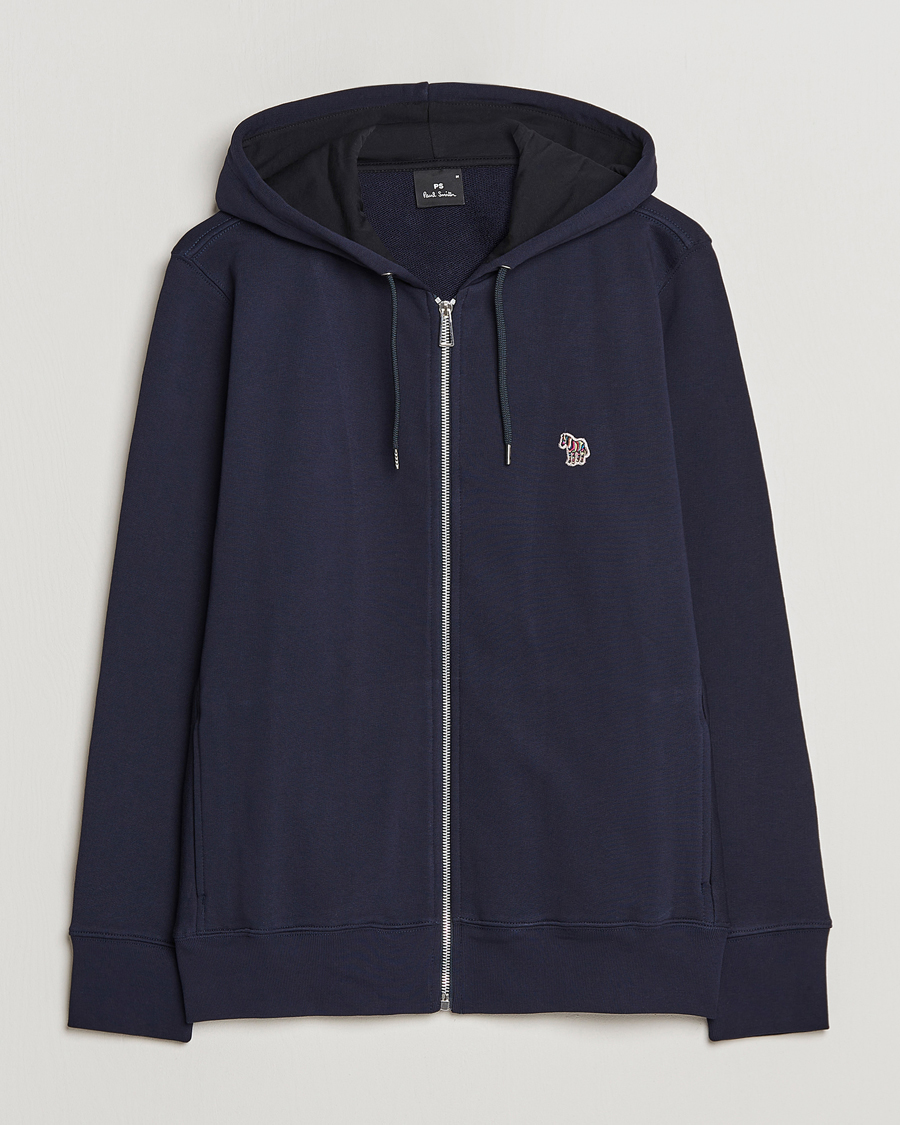 Herre | Trøjer | PS Paul Smith | Zebra Organic Cotton Full Zip Sweater Navy