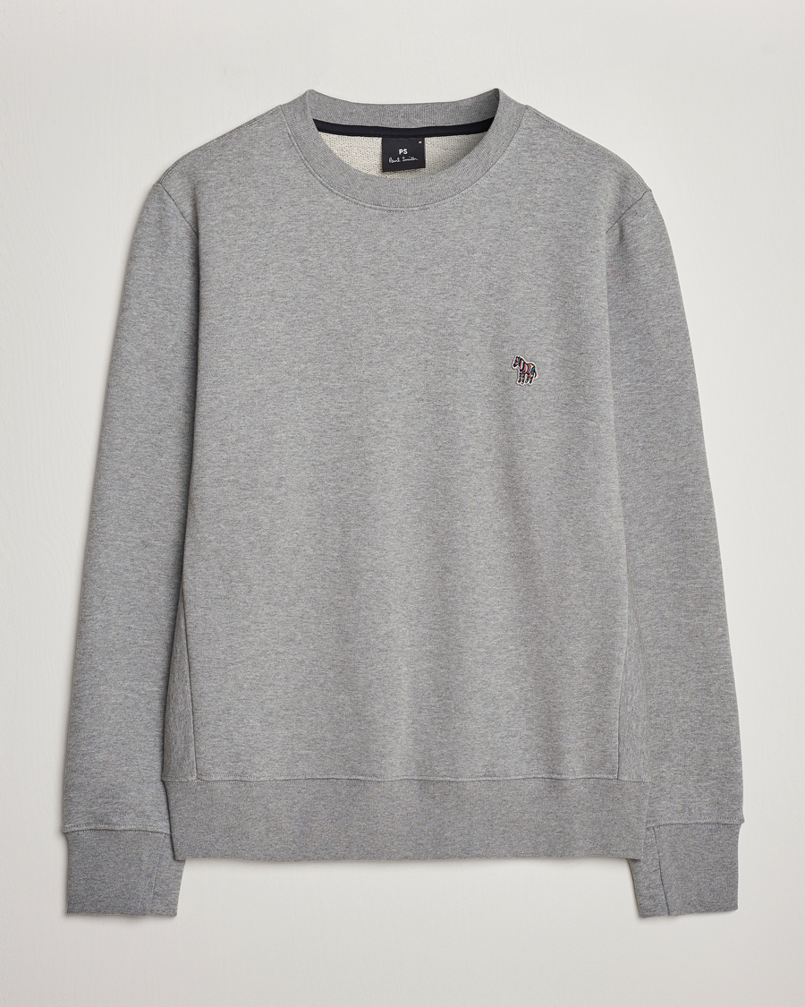Herre | Trøjer | PS Paul Smith | Zebra Organic Cotton Sweatshirt Grey Melange