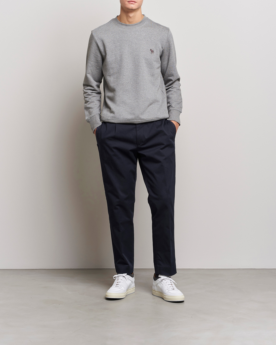 Herre | Trøjer | PS Paul Smith | Zebra Organic Cotton Sweatshirt Grey Melange