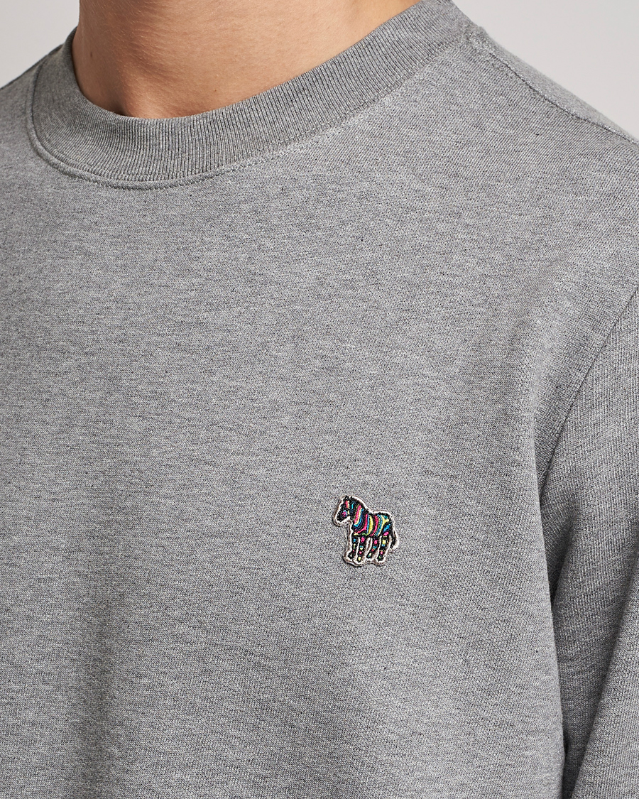 Herre | Trøjer | PS Paul Smith | Zebra Organic Cotton Sweatshirt Grey Melange
