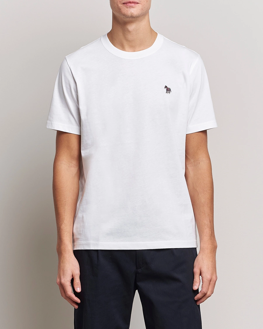 Herre |  | PS Paul Smith | Classic Organic Cotton Zebra T-Shirt White